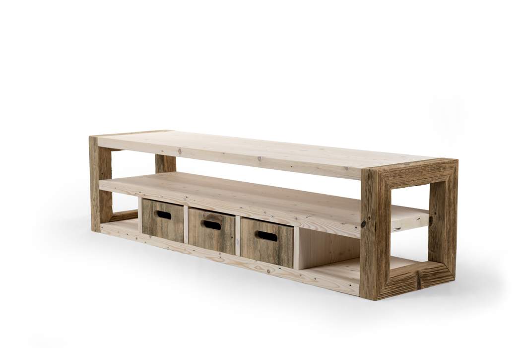 Taaskasutatud puidust TV-laud