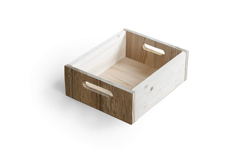 Taaskasutatud puidust TV-laua sahtel