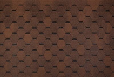 Bituumensindel katus - Hexagonal pruun