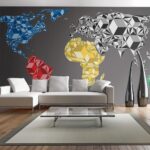 XXL fototapeet – Map of the World – colorful solids