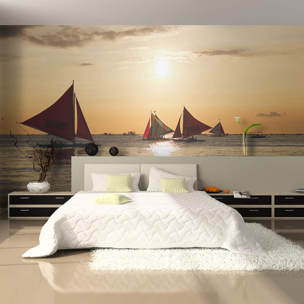 Fototapeet – sailing boats – sunset