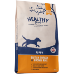 Healthy Paws hüpoallergeenne koeratoit Briti kalkun ja pruun riis