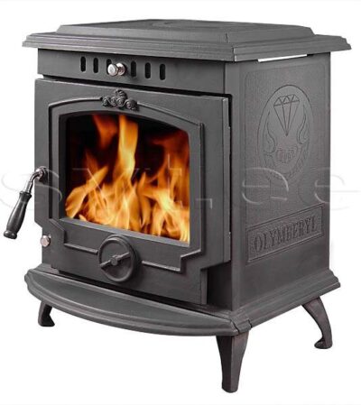 Veesärgiga malmkamin Olive tumehall