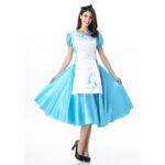 Wendywu-New-Cute-Halloween-Short-Sleeve-Solid-Blue-Dress-Maid-Costumes-with-White-Apron