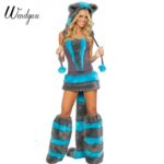 Wendywu-Top-Fashion-Sexy-Cheshire-Cat-Cosplay-Blue-Gray-Corset-Skirt-Women-Animal-Costumes