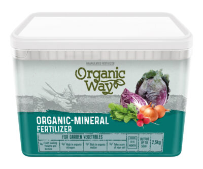 Organic Way granuleeritud mineraalväetis kasvuhoone- ja aiataimedele