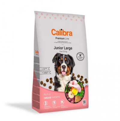Calibra dog Premium Line Junior Large Breed Chicken-Täissööt noortele suuretõulistele koertele kanaga