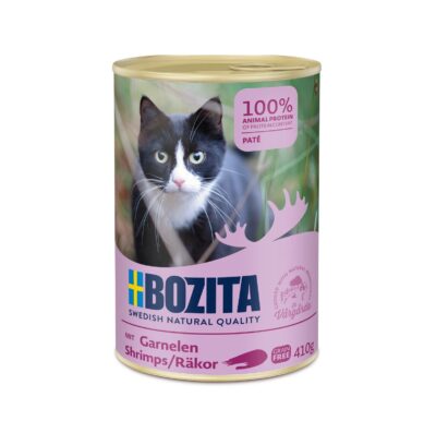 Bozita kassikonserv Paté with Shrimps 6x410g - kreveti tükid pasteedis