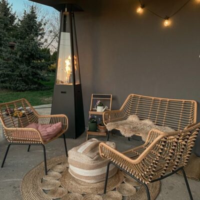 Terrassisoojendaja katusega 12KW värvus must