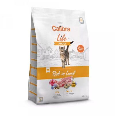 Calibra Cat Life Adult Lamb 1,5kg - kuivtoit täiskasvanud kassidele kana- ja lambalihaga