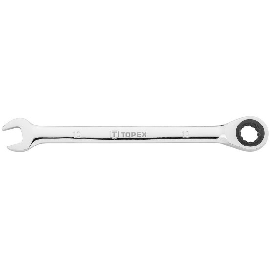 Combination spanner with ratchet 17mm CrV