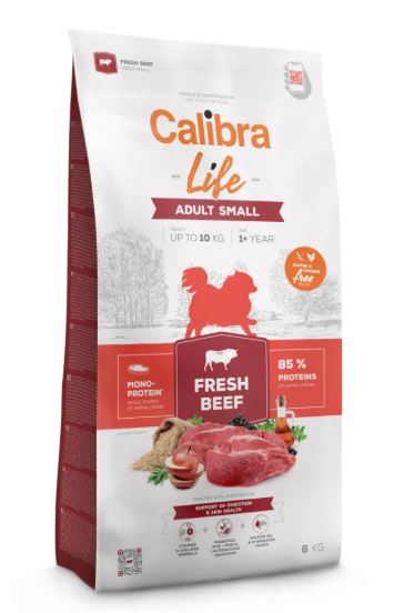 Calibra Dog Life Mini Adult Fresh Beef 1,5kg- Täissööt täiskasvanud väikest tõugu koertele värske veiselihaga