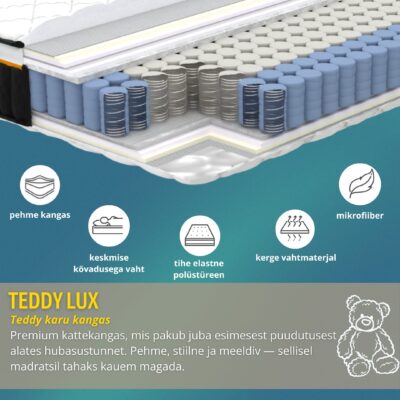 Teddy Lux madrats – maksimaalne mugavus ja pehmus iga päev