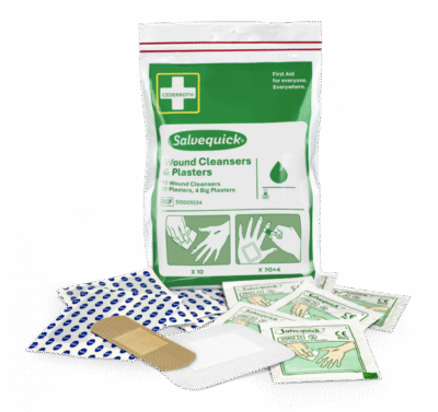 Haavapuhastuskomplekt plaastritega