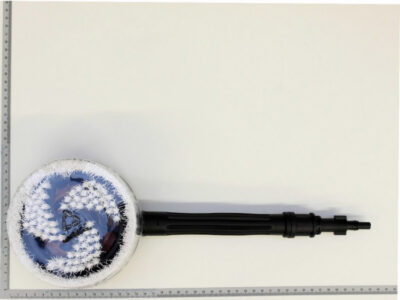 Rotating washing brush for high-pressure cleaner