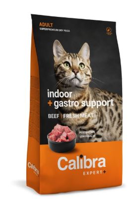 Calibra Expert+ Indoor & Gastro Support - seedimist toetav täissööt tubastele kassidele 400g