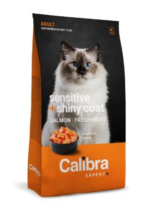 Calibra Expert+ Sensitive & Shiny Coat - karva heaolu toetav täissööt tundlikele kassidele 400g