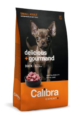 Calibra Expert+ Small Breed Delicious & Gourmand - täissööt pirtsakatele väikest tõugu koertele 400g