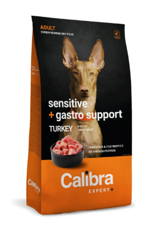 Calibra Expert+ Sensitive Gastro Support - täissööt tundliku seedimisega koertele 750g ja 12kg